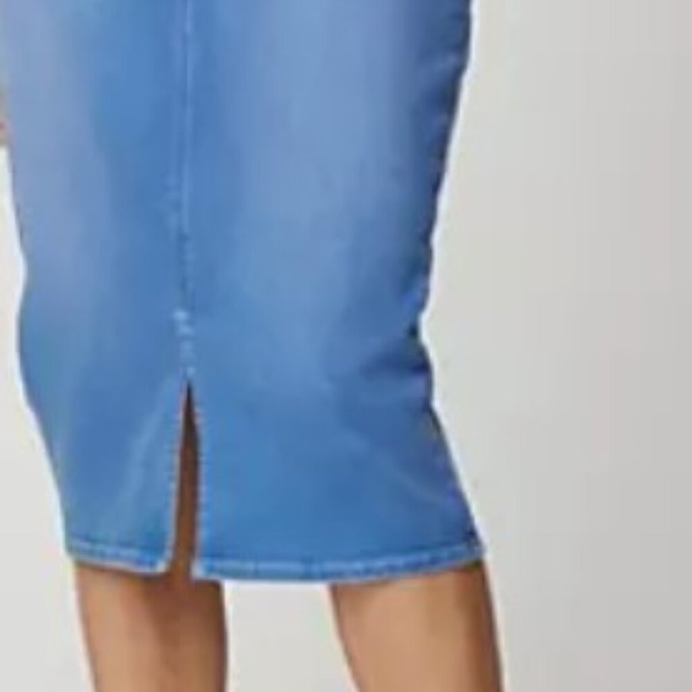 NYDJ Midi Jean Skirt with Braided Belt Loops – NWOT